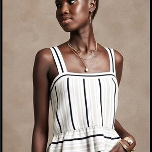 Banana Republic Striped Sweater 100% Cotton Tank